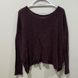 American Eagle Outfitters Dark Purple Crew Neck Sweater